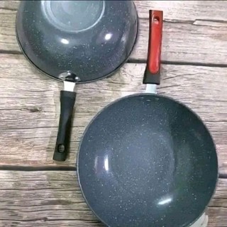 Chảo Vân Đá Sâu Lòng Chống Dính Size 32cm Dùng Cho Mọi Bếp