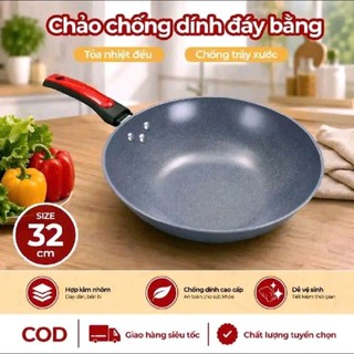 Chảo Vân Đá Sâu Lòng Chống Dính Size 32cm Dùng Cho Mọi Bếp