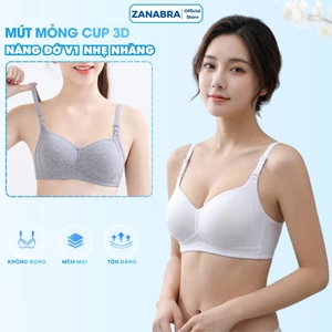 Áo Ngực Nữ Cotton Mút Mỏng, Áo Lót Nữ Không Gọng Co Giãn Thoải Mái ZANABRA A838