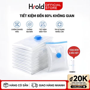 Hrold -【Bơm điện miễn phí】5pcs/10pcs Túi hút chân không đựng quần áo chăn màn , có bơm điện