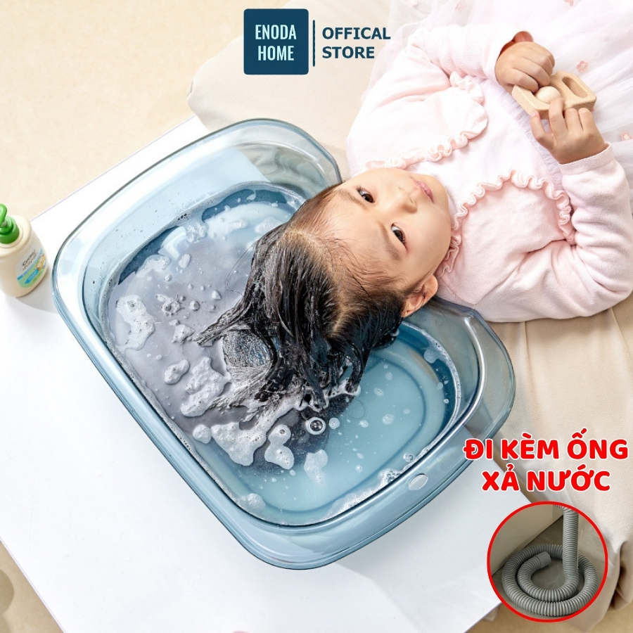 Chậu Gội Đầu Tiện Ích ENODA HOME, Thau Gội Đầu Tại Giường Cho Người Già, Bà Bầu, Trẻ Em, Người Bệnh C080