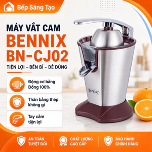 Máy vắt cam chính hãng Bennix BN -CJ02 thân thép không gỉ, siêu sang chảnh có tay cầm.