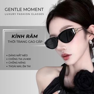 [KOL Live] Kính râm mắt mèo chống tia UV gọng kim loại cao cấp GENTLE MOMENT thời trang nam nữ sang trọng GM3358