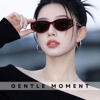 Kính râm mắt mèo chống tia UV GENTLE MOMENT kính mát gọng kim loại sang trọng thời trang nam nữ GM3358