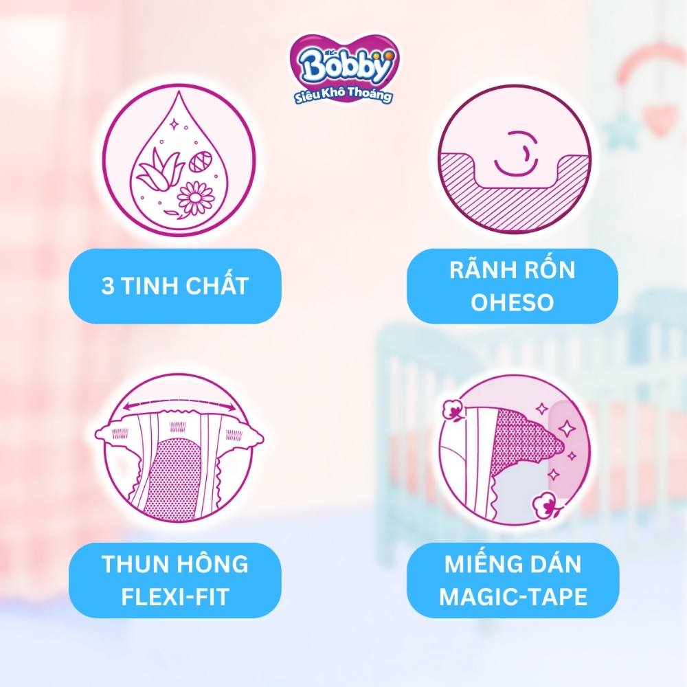 [MUA 1 TẶNG KÈM QUÀ ] TÃ DÁN/ TÃ QUẦN BOBBY ULTRA MỀM MẠI, SIÊU THOÁNG KHÍ XS/S/M/L