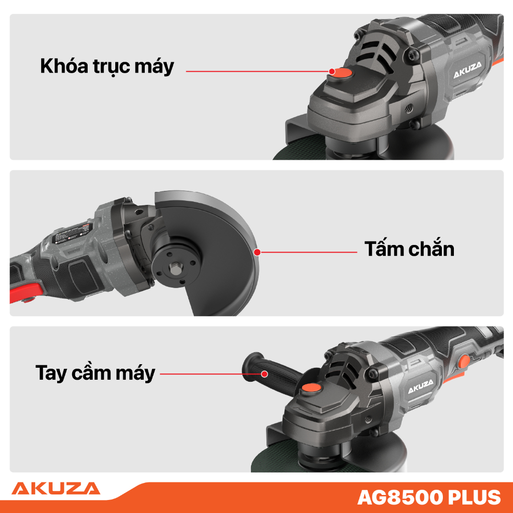 Máy Mài AKUZA AG100 PLUS Chính Hãng, Động Cơ Không Chổi Than