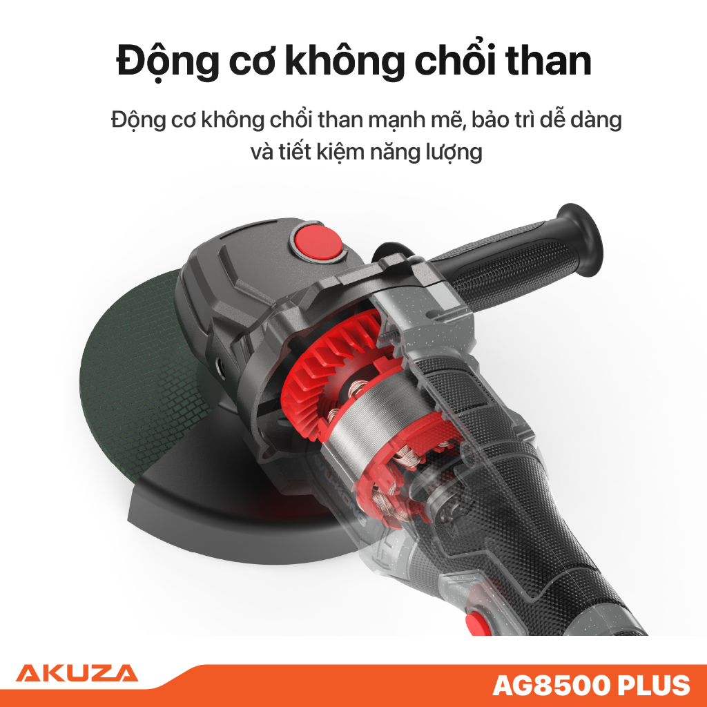 Máy Mài AKUZA AG100 PLUS Chính Hãng, Động Cơ Không Chổi Than