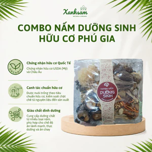 Nấm Khô Hữu Cơ Phú Gia 100g - Xanhsam Natural & Organic
