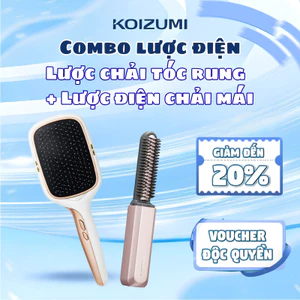 Combo Lược Tạo Kiểu Tóc 2in1: Lược Điện Uốn Mái KOIZUMI + Lược Rung Gỡ Rối