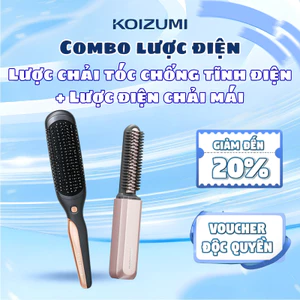 Combo Lược Chăm Sóc Tóc: Uốn Mái Mini Không Dây & Lược Rung Massage Da Đầu