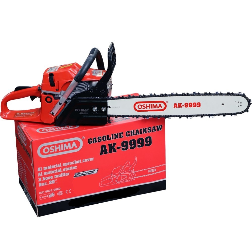 Cưa xích Oshima AK9999 - Công suất 2.5 KW - Động cơ 2 Thì 58cc - Bảo Hành Chính Hãng 12 Tháng