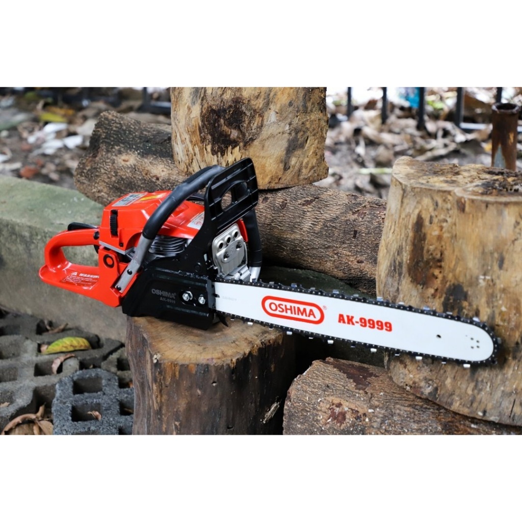 Cưa xích Oshima AK9999 - Công suất 2.5 KW - Động cơ 2 Thì 58cc - Bảo Hành Chính Hãng 12 Tháng