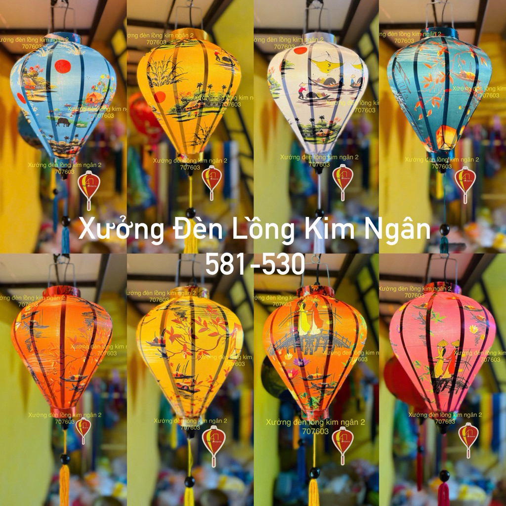Đèn Lồng in Phong Cảnh Quê Hương siêu đẹp(MUA 10=SỈ)-( Có Sẵn)