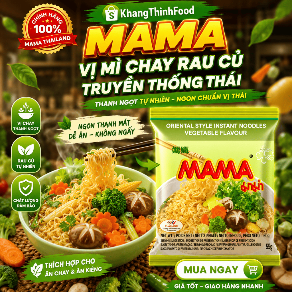 [ THÙNG 30 GÓI ] MÌ Gói Mama Thái Lan 55g-60gr Nhập Thái Lan, Hsd 12 Tháng, Ngon Đậm Vị