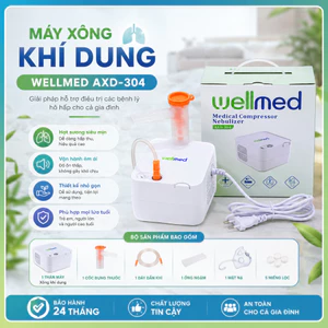 Máy Xông Khí Dung, Xông Mũi Họng Wellmed AXD-304 | Full Phụ Kiện Chính Hãng Bảo Hành 2 Năm