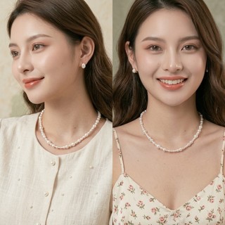 [ DAISYN ] N906 Dây chuyền ngọc trai nhân tạo xinh xắn random ,  chuỗi hạt ngọc trai thuỷ tinh phong cách vintage cho nữ