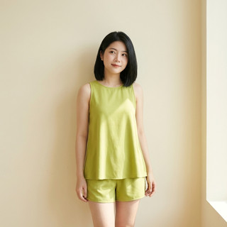 Bộ Đồ Ngủ Nữ Lụa Ánh Kim Cao Cấp Phối Ren Áo Sát Nách Quần Short Mặc Nhà Mềm Mịn Thoáng Mát