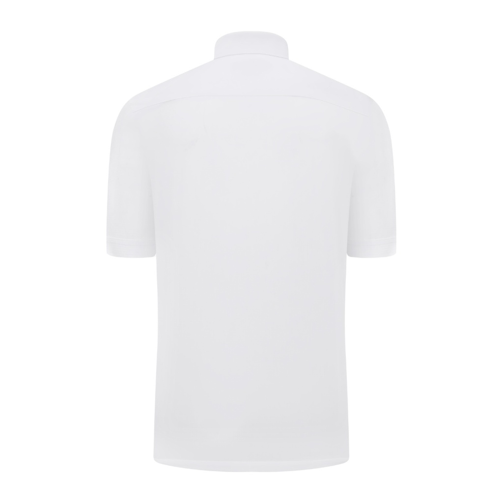 Áo sơ mi ngắn tay vạt ngang VIETTIEN SMART CASUAL vải Hoa hồng form REGULAR VT00000669