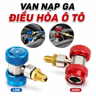 Cặp van nạp ga điều hòa, van sạc ga ô tô cao áp và hạ áp HÀNG CHUẨN