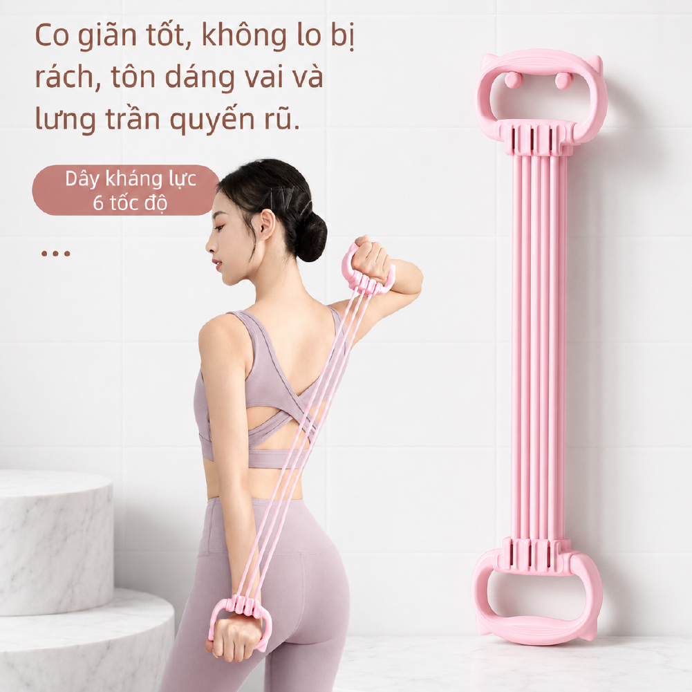 (COMBO 3 SET) DÂY KÉO TẬP THỂ LỰC ĐA NĂNG, DÂY ĐÀN HỒI SỐ 8, MÀU TÍM CAO CẤP, Nhẹ Bền Dễ Mang Theo