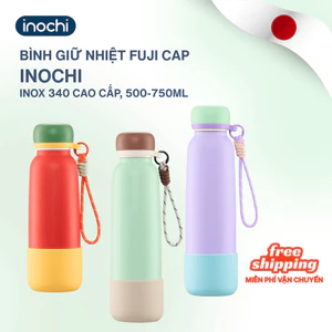 Bình Giữ Nhiệt FUJI CAP Inochi 500ml/750ml – Inox 304 cao cấp, chống rỉ, giữ nhiệt tối thiểu 6H, có quai xách