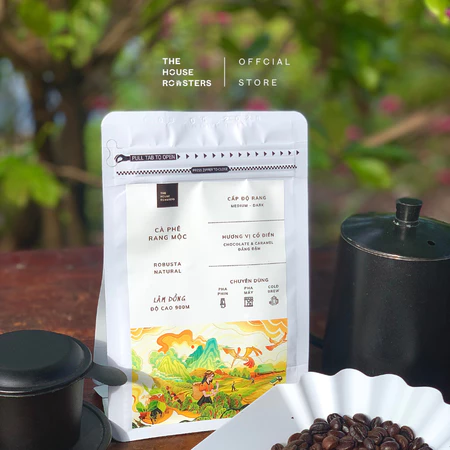 Cà phê Robusta Natural Lâm Đồng, Rang Mộc Nguyên Chất, Pha phin, Pha máy, Đắng đậm - The House Roasters