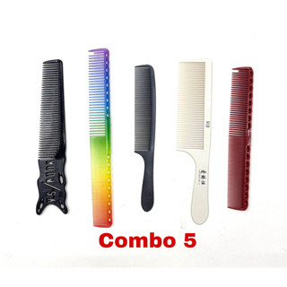 Combo 5 lược cắt tóc nam nữ bám tóc tốt, bộ lược cắt tóc nam nữ