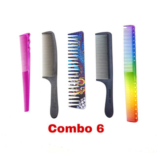 Combo 5 lược cắt tóc nam nữ bám tóc tốt, bộ lược cắt tóc nam nữ