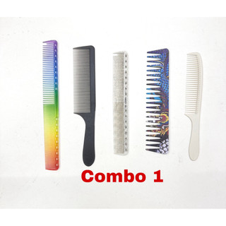 Combo 5 lược cắt tóc nam nữ bám tóc tốt, bộ lược cắt tóc nam nữ