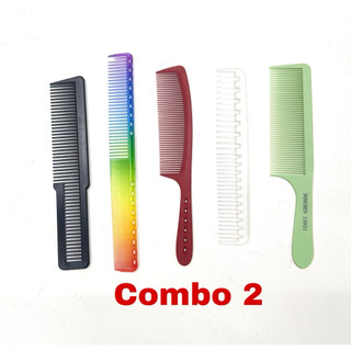 Combo 5 lược cắt tóc nam nữ bám tóc tốt, bộ lược cắt tóc nam nữ