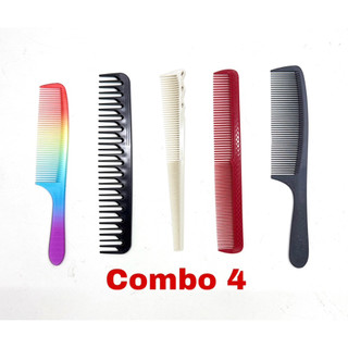 Combo 5 lược cắt tóc nam nữ bám tóc tốt, bộ lược cắt tóc nam nữ