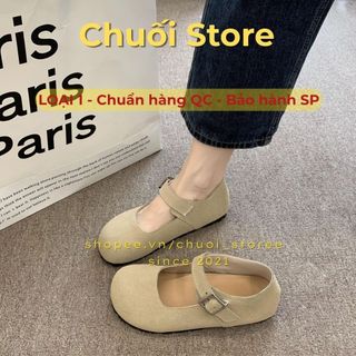 Giày bệt nữ da PU tổng hợp dệt vải đế cao su dễ thương nữ tính mềm mại thoải mái