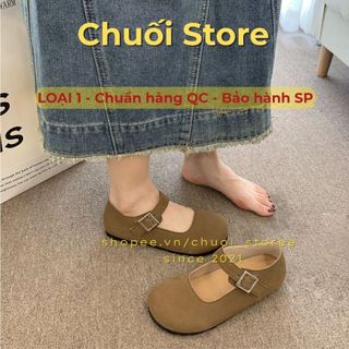 Giày bệt nữ da PU tổng hợp dệt vải đế cao su dễ thương nữ tính mềm mại thoải mái