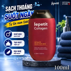 Lepetit Dung Dịch Vệ Sinh Nam Collagen 100ml Dưỡng Da Mềm Mịn Làm Sạch Chuyên Sâu Lưu Hương Dài Thơm Ngọt