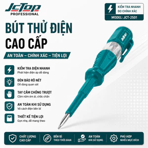 Bút Thử Điện JCTOP Cao Cấp – Tua Vít Kiểm Tra Điện Có Đèn Báo An Toàn