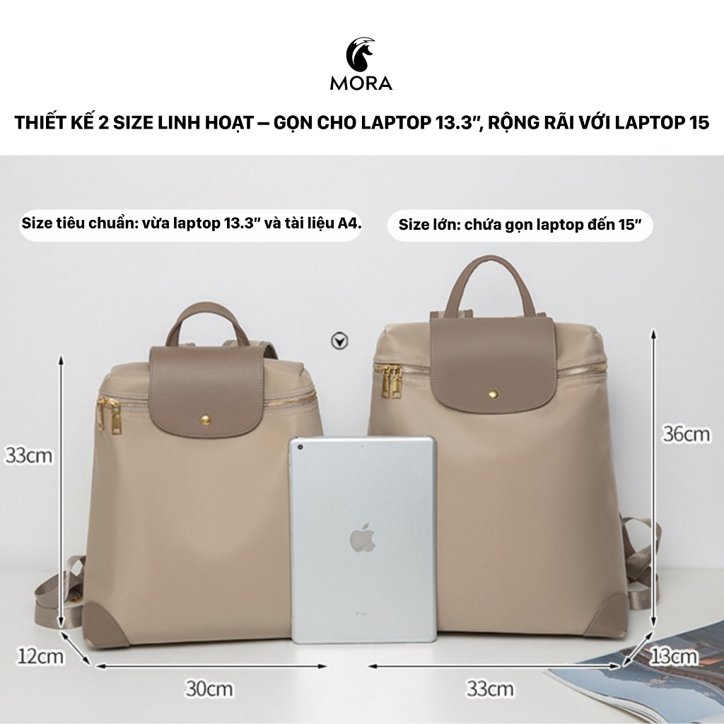Balo MORA VALEN cao cấp – Balo laptop công sở nhẹ, dung tích lớn, chất liệu Polyamide bền đẹp, chống nước, thiết kế sang