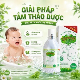 Nước Tắm Gội Thảo Dược Elemis Cho Bé 500ml - Làm Sạch, Giảm Rôm Sảy, Hăm Tã