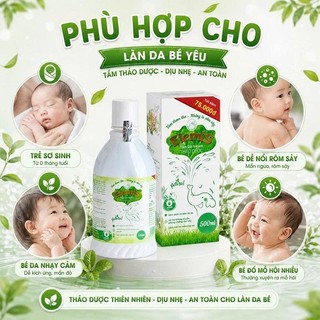 Nước Tắm Gội Thảo Dược Elemis Cho Bé 500ml - Làm Sạch, Giảm Rôm Sảy, Hăm Tã