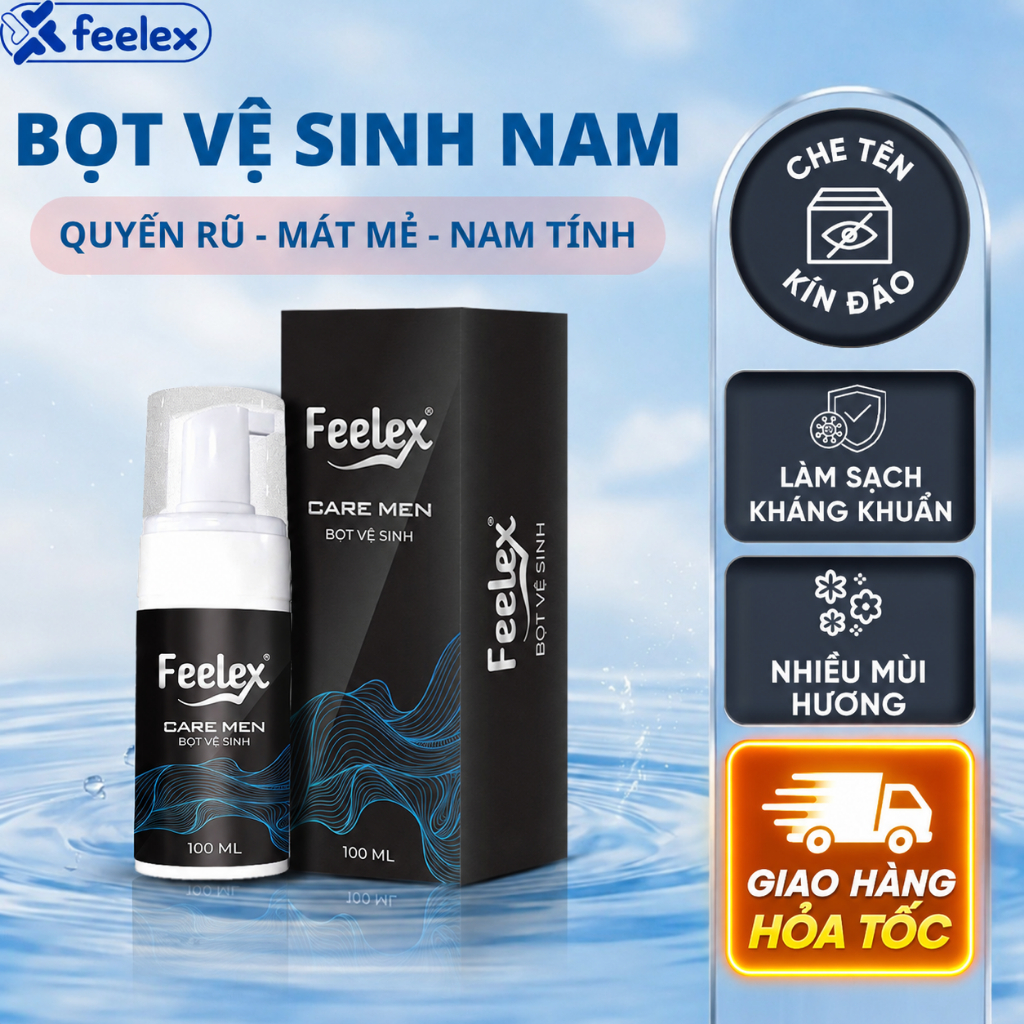 Bọt vệ sinh nam giới Feelex Care Men dung dịch vệ sinh tạo bọt 100ml
