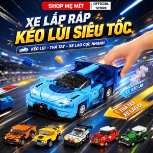 Đồ Chơi Lắp Ráp Xe Hơi Kéo Lùi Mini 92-113 Chi Tiết, Mô Hình Xe Ô Tô Bánh Đà Cho Bé Nhiều Mẫu