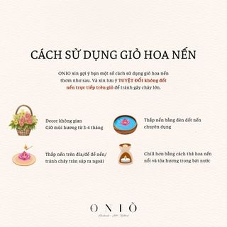 Hoa nến thơm, Hương thơm tinh dầu, quà tặng sinh nhật, quà tặng tốt nghiệp - Nắng Ban Mai - ONIÕ