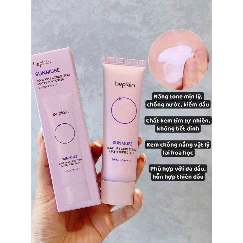 Kem chống nắng Beplain Tone Up&Correcting, Mineral, Moisture SunscreenSPF 50+ PA++++ 50ml.