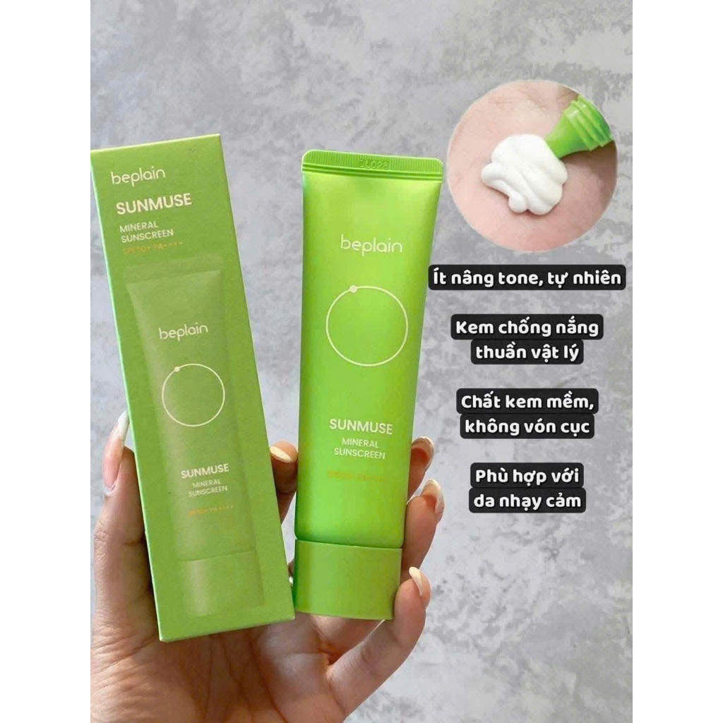 Kem chống nắng Beplain Tone Up&Correcting, Mineral, Moisture SunscreenSPF 50+ PA++++ 50ml.