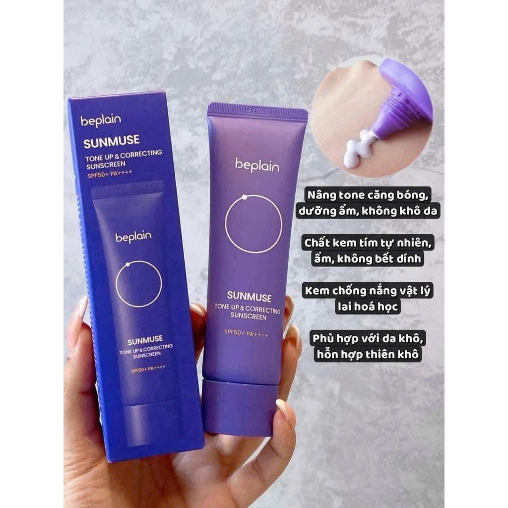 Kem chống nắng Beplain Tone Up&Correcting, Mineral, Moisture SunscreenSPF 50+ PA++++ 50ml.