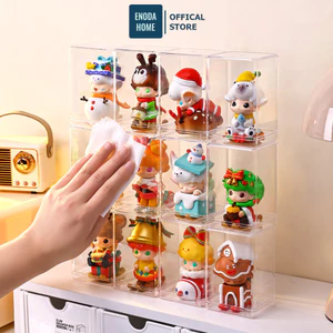Hộp Trong Suốt Trưng Bày Mô Hình ENODA HOME Chất Liệu Mica, Hộp Mini Bảo Quản Mô Hình, Kín Đáo Chống Bụi Ẩm HTS007