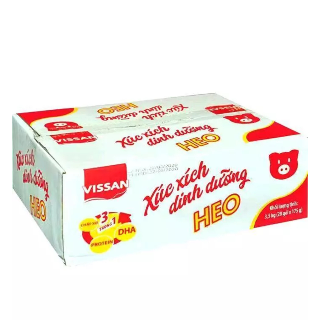 [Thùng 20 Gói] Xúc Xích Dinh Dưỡng Vissan – 100 Cây 35g – Chính Hãng Date 2028, Ăn Liền Tiện Lợi