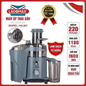 MÁY ÉP TRÁI CÂY CÔNG NGHIỆP LADOMAX HA-967 ANNAZONE VẮT KIỆT MỌI LOẠI QUẢ có phụ kiện thay thế