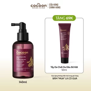 Nước dưỡng da đầu bồ kết Cocoon 140ml Tặng tẩy da chết da đầu bồ kết 50ml
