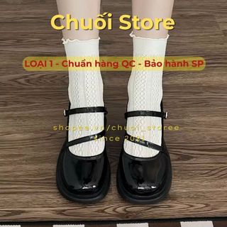 Giày lolita nữ da PU tổng hợp dệt vải đế cao su dịu dàng nữ tính thanh lịch đáng yêu