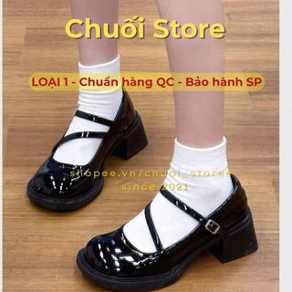 Giày lolita nữ da PU tổng hợp dệt vải đế cao su dịu dàng nữ tính thanh lịch đáng yêu
